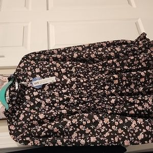 Long sleeve fit and flare dress